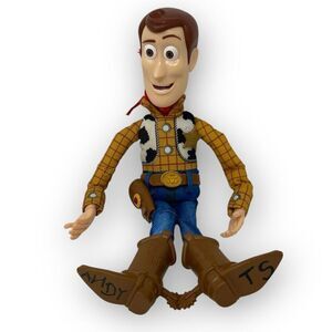 Disney Pixar Mattel Toy Story Woody Pull String Doll 12" Works No Hat
